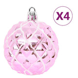 65 Piece Christmas Bauble Set Pink/Red/White - Extra Image