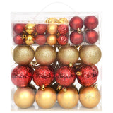 70 Piece Christmas Bauble Set Gold and Red - Side View