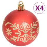 70 Piece Christmas Bauble Set Gold and Red - Top-Down View