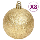 70 Piece Christmas Bauble Set Gold and Red - Low Angle