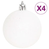 70 Piece Christmas Bauble Set Silver and White - Rear View