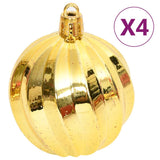108 Piece Christmas Bauble Set Gold and Red - 45-Degree Angle