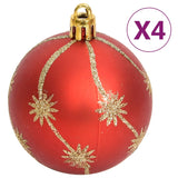 108 Piece Christmas Bauble Set Gold and Red - Low Angle