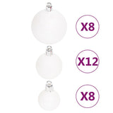 108 Piece Christmas Bauble Set Red and White - 45-Degree Angle