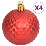108 Piece Christmas Bauble Set Red and White - Close-Up Angle