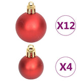 108 Piece Christmas Bauble Set Red and White - Extra Image