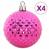 108 Piece Christmas Bauble Set White and Pink - Extra Image