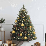 60 Piece Christmas Ball Set with Peak and 150 LEDs Gold&Bronze