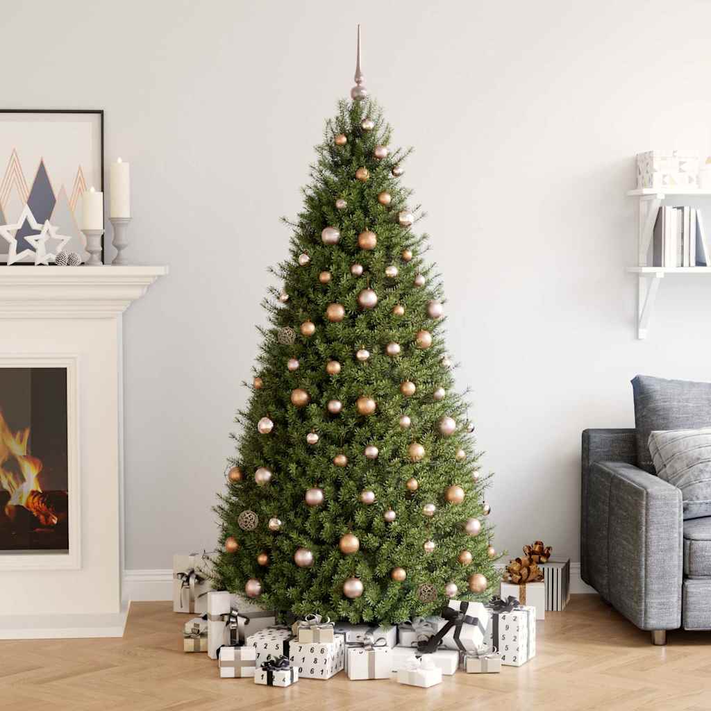 60 Piece Christmas Ball Set with Peak and 150 LEDs Rose Gold
