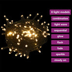 60 Piece Christmas Ball Set with Peak and 150 LEDs White&Gey