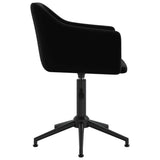 Swivel Dining Chair Black Velvet