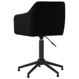 Swivel Dining Chair Black Velvet
