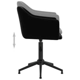 Swivel Dining Chair Black Velvet - Rear View