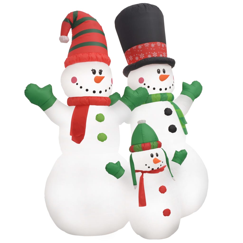 Christmas Inflatable Snowmen Family LED IP44 240 cm