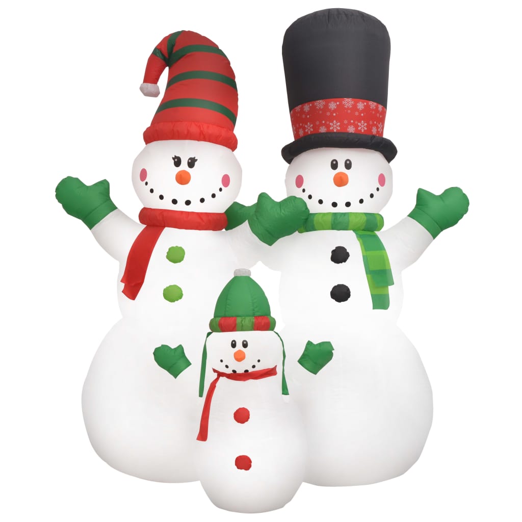 Christmas Inflatable Snowmen Family LED IP44 240 cm