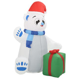 Christmas Inflatable Polar Bear LED Indoor and Outdoor 2.4 m - Side View