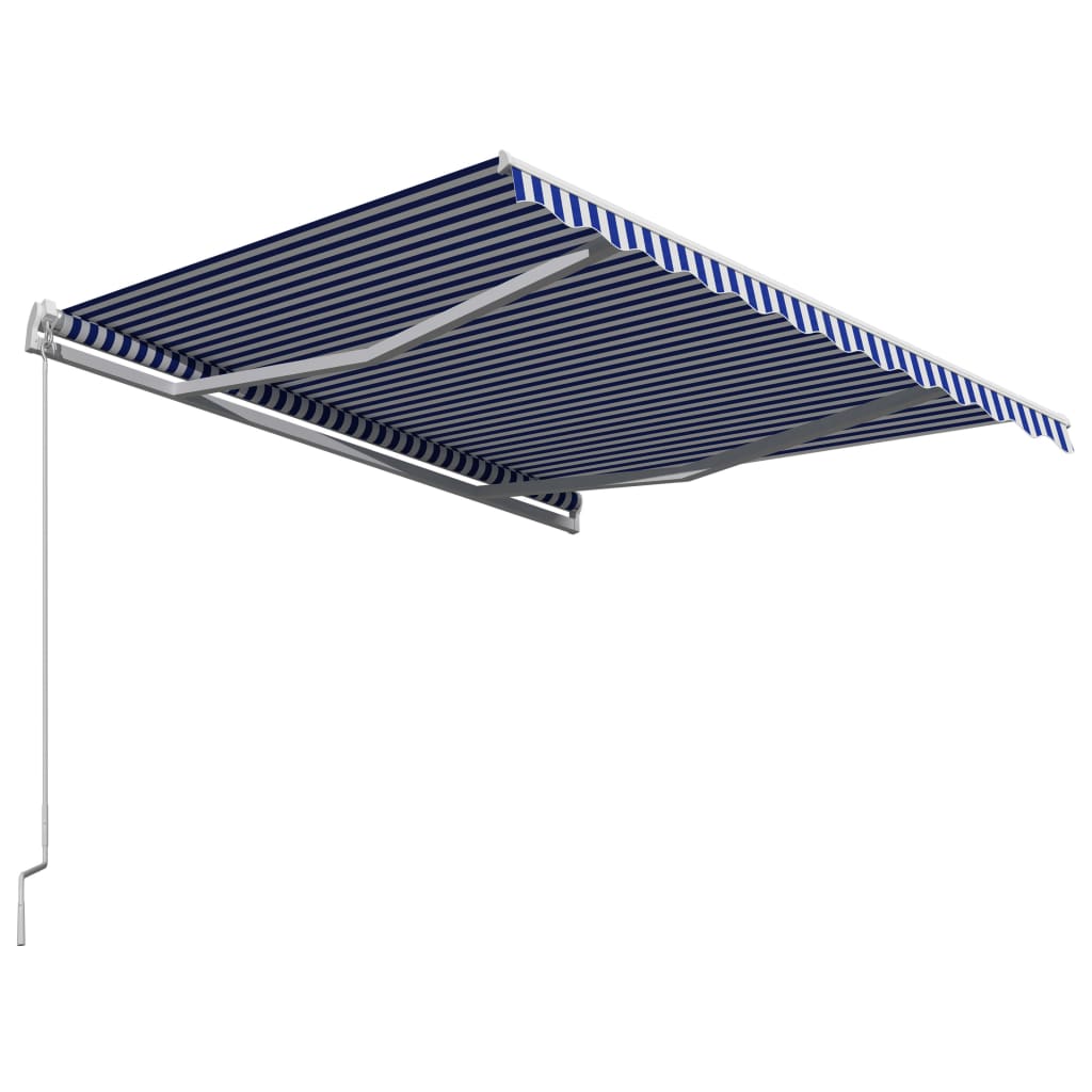 Manual Retractable Awning 300x250 cm Blue and White