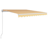 Manual Retractable Awning 300x250 cm Yellow and White