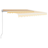 Manual Retractable Awning 300x250 cm Yellow and White