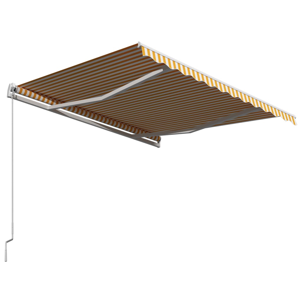 Manual Retractable Awning 300x250 cm Yellow and White