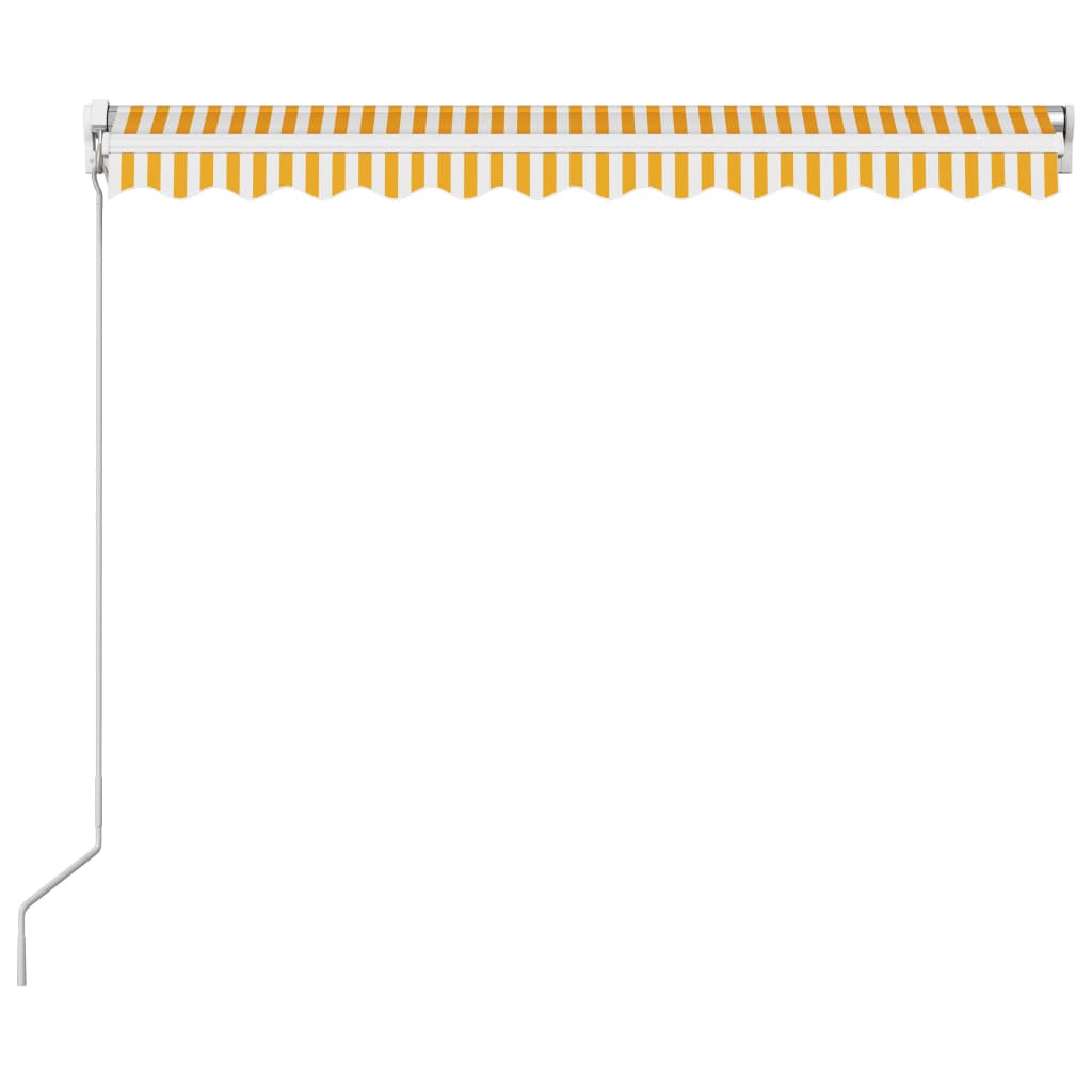 Manual Retractable Awning 300x250 cm Yellow and White