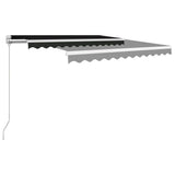 Manual Retractable Awning 350x250 cm Anthracite - Side View