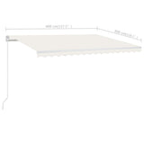 Manual Retractable Awning 400x300 cm Cream