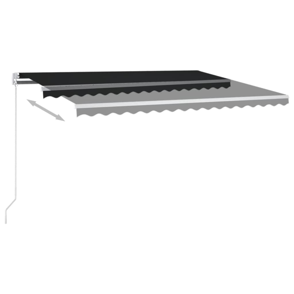 Manual Retractable Awning 400x300 cm Anthracite