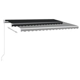 Manual Retractable Awning 400x300 cm Anthracite - Top-Down View