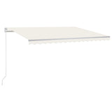 Manual Retractable Awning 450x300 cm Cream - Front View