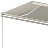 Manual Retractable Awning 450x300 cm Cream - Top-Down View