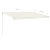Manual Retractable Awning 450x300 cm Cream