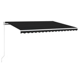 Manual Retractable Awning 450x300 cm Anthracite - Front View