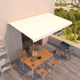 Manual Retractable Awning 500x300 cm Cream (313193+313169)