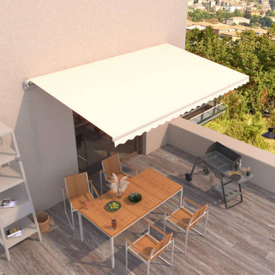 Manual Retractable Awning 500x300 cm Cream (313193+313169)