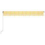 Manual Retractable Awning 500x300 cm Yellow and White (313193+313176)