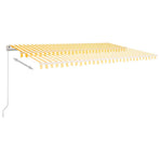 Manual Retractable Awning 500x300 cm Yellow and White (313193+313176)