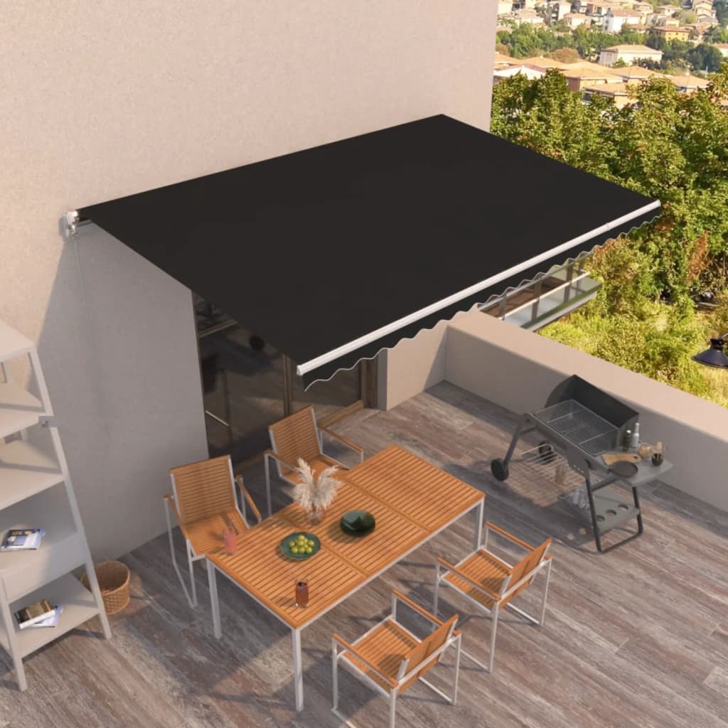Manual Retractable Awning 500x300 cm Anthracite