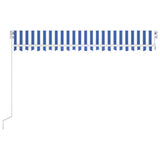 Manual Retractable Awning 400x350 cm Blue and White (313195+313163)