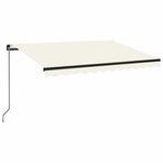 Manual Retractable Awning 350x250 cm Cream