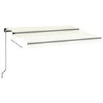 Manual Retractable Awning 350x250 cm Cream