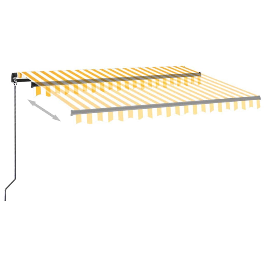 Manual Awning 3.5 x 2.5 m Yellow and White Stripe