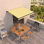 Manual Awning 3.5 x 2.5 m Yellow and White Stripe