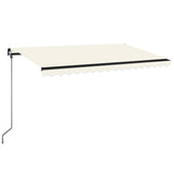 Manual Retractable Awning 400x300 cm Cream - Front View