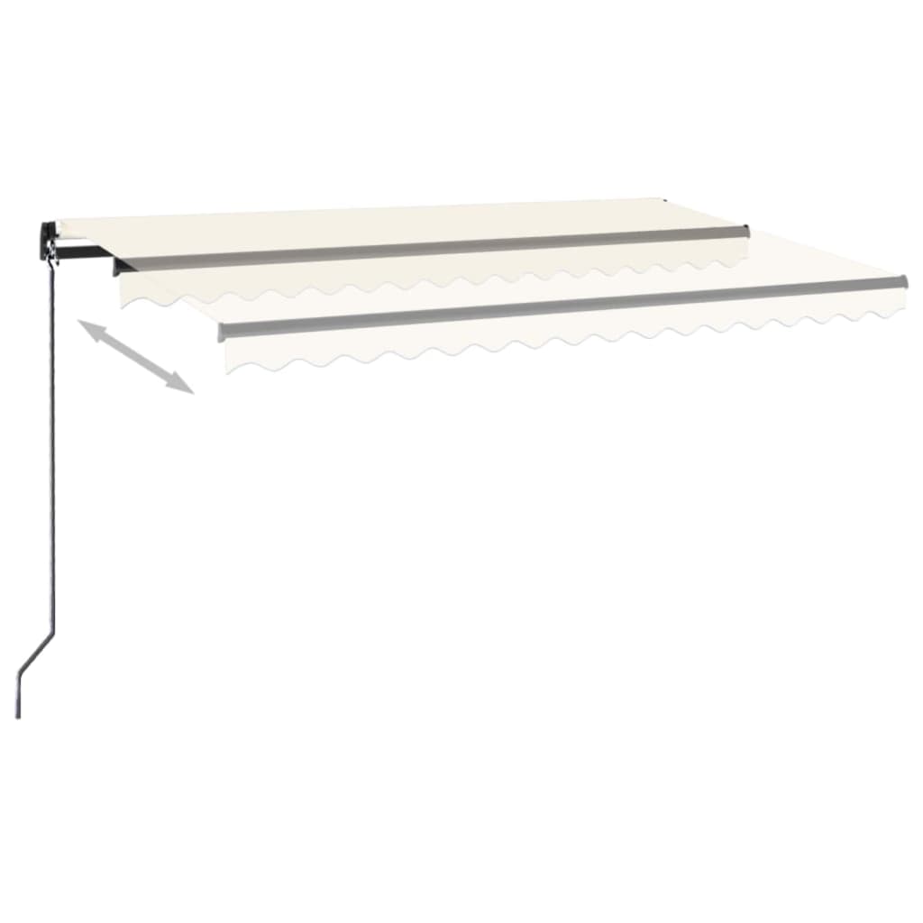 Manual Retractable Awning 400x300 cm Cream