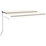Manual Retractable Awning 400x300 cm Cream - Side View