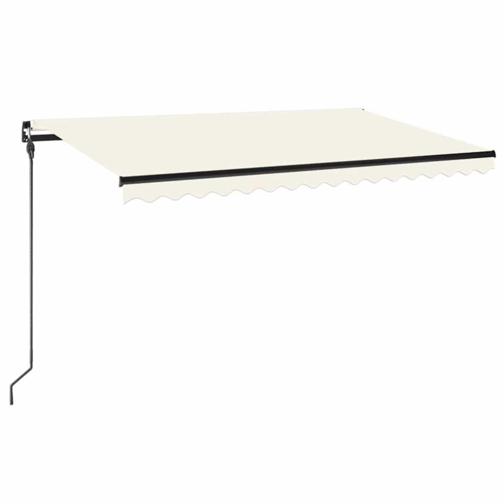 Manual Retractable Awning 450x300 cm Cream