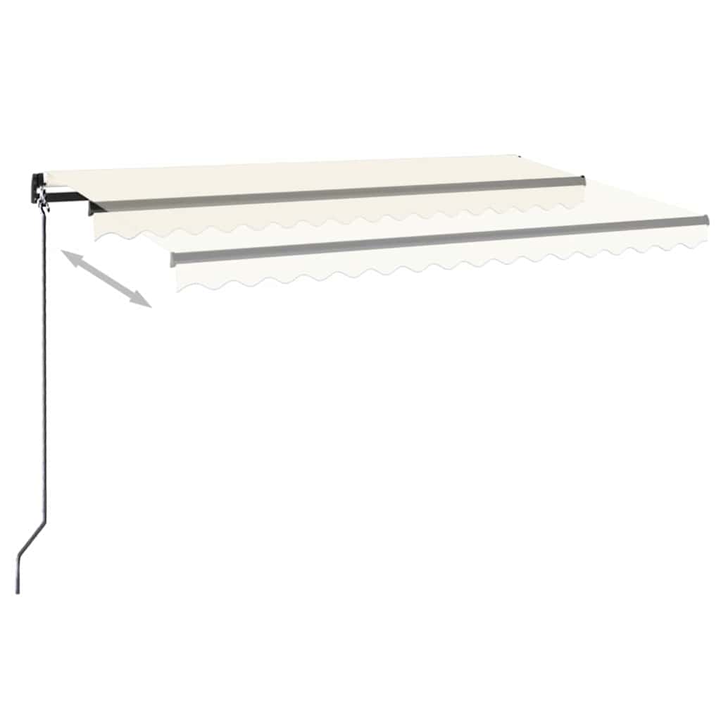 Manual Retractable Awning 450x300 cm Cream