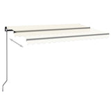 Manual Retractable Awning 450x300 cm Cream - Side View