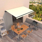 Manual Retractable Awning 450x300 cm Cream